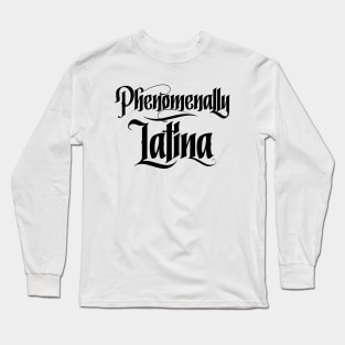 Vintage Phenomenally Latina Girl. Cool Hispanic Hertiage Month Dia De Muertos Gift Long Sleeve T-Shirt